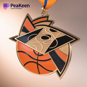 بيع بالجملة من مصنع PeaKeen شعار مخصص ميداليات ذهبية لكرة السلة للنادي والجوائز - Product Image 5