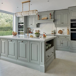 Meubles de cuisine modulaires en bois avec évier et crédence, structure en contreplaqué et portes en MDF <span class=keywords><strong>OSB</strong></span>, armoire de cuisine avec <span class=keywords><strong>porte</strong></span> vitrée - Product Image 6