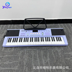 บิ๊กฟันคีย์บอร์ดอิเล็กทรอนิกส์ 61 คีย์สำหรับเด็กเริ่มต้นเรียนดนตรีเครื่องดนตรีสีม่วงของเล่นสำหรับทุกเพศ - Product Image 2