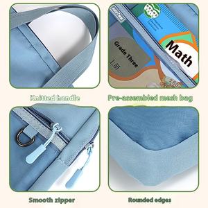 תיק עור פתיחת תיק תיק עור לילדים רוכסן לילדים אורכן לאחסון מסמכים למבחן שיעורי בית - Product Image 4