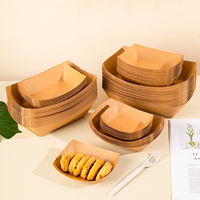 Boîtes pliables en papier kraft compostables, recyclables et biodégradables pour emballages alimentaires (sushi, nouilles, gelée, aliments pour bébés)