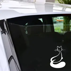 Cat's Back View Car Sticker Vinyl Decal Car Truck Bumper Window Laptop Sticker Decor Gift Die Cut Decals Laptop window Glass