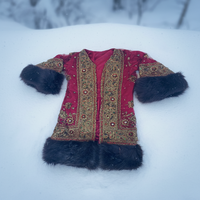 Chaqueta Étnica Banjara India Tradicional Bordada a Mano con Lentejuelas y Cuentas, Patrón Paisley, Forro de Algodón Transpirable, para Invierno