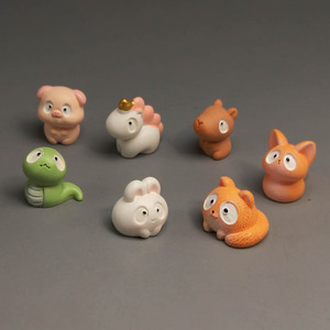 3D卡通迷你猪Snak狐狸马兔雕像动物卡哇伊工艺仙女花园微缩钥匙扣家居装饰 - Product Image 6