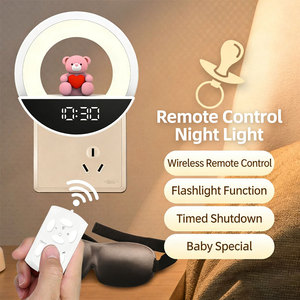 Lámpara de Noche LED de Alta Gama con Control Remoto, Luz Ambiental para Mesita de Noche con Enchufe e Interruptor - Product Image 3