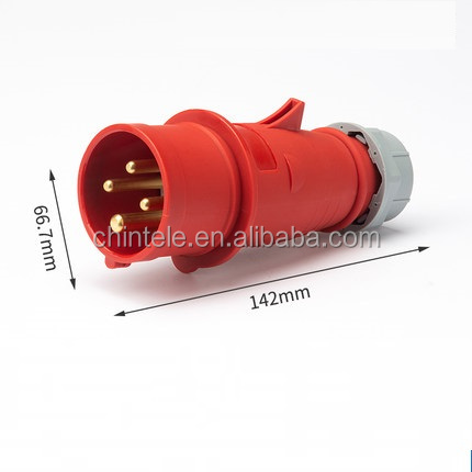 Male-plug Female-connector CHINT Industrial Electrical Power Plugs Sockets 3p 4p 16a 32a