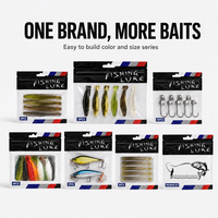 Bolsa de plástico suave con logotipo personalizado impreso, bolsa plana brillante, embalaje de cebo para aparejos de pesca, almacenamiento de cebo para señuelos