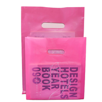 Sac d'emballage en plastique PE pour vêtements, épaisseur personnalisée, sacs de shopping avec impression de logo, poignée personnalisée, sac en plastique plat