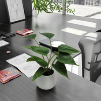 Feuillage Artificiel Écologique de Haute Qualité, Feuilles d'Arum Vertes, Résistantes aux UV, pour Décoration Maison, Bureau, Fleurs, Branches, Extérieur