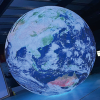 Globe terrestre publicitaire gonflable en PVC TianYi Tech, ballon géant lumineux à LED, décoration imperméable, alimentation par prise secteur, garantie 1 an