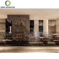 Mobilier de boulangerie en verre de luxe personnalisé pour la décoration intérieure de vitrine pour gâteaux