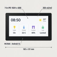 Q896S Tablet PC Android 7 Inci untuk Pemasangan di Dinding, Panel Sentuh PoE, Layar Kontrol Otomasi Bangunan, WI-Fi 6, 2 GB 16 GB OEM
