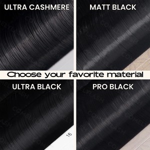 Extensiones de Pestañas de Terciopelo de Cachemira al por Mayor, Bandeja de Pestañas de Volumen 8-15mm Curva C D, Pestañas de Tira Suave Negras Mate, Suministros - Product Image 3