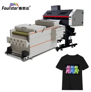 Fourstar Fluorescentie Inkjet Printer Drukmachine Milieuvriendelijk Materiaal 3 Kop 60Cm I3200 Dtf Printer Voor Kleding