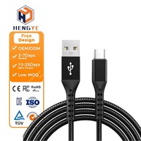 Câble USB A vers C Premium Rapide 2 m en Nylon Tressé 3A Câble de Charge Type C Câbles de Données USB Type-C pour Téléphone Mobile
