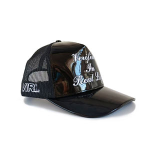 कस्टम उच्च गुणवत्ता वाली कढ़ाई fox pu चमड़े के ट्रक टोपी - Product Image 1