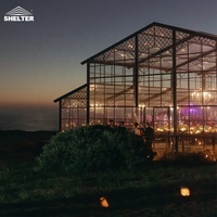 Tentes de réception commerciales en aluminium et PVC transparent pour événements, fêtes et mariages, pour 500, 100 ou 300 personnes