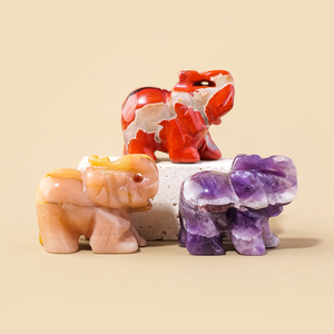 Vente <span class=keywords><strong>en</strong></span> gros de sculptures d'éléphants gravées à la main <span class=keywords><strong>en</strong></span> cristal naturel, décoration d'intérieur, tendance de la mode - Product Image 5