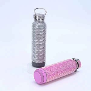 Glam Stainless Steel Leak-Proof Vacuum Bottle with Thermal Insulation Glitter Finish Bluetooth Silicone Sleeve for Travel - Product Image 1