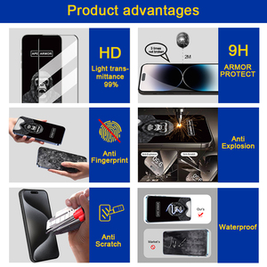 Alta calidad 9H endurecido <span class=keywords><strong>Gorilla</strong></span> <span class=keywords><strong>Glass</strong></span> Ultra HD Clear para <span class=keywords><strong>Iphone</strong></span> 17 Air 16 15 Pro <span class=keywords><strong>Max</strong></span> 14 17 Protector de pantalla de vidrio templado - Product Image 2