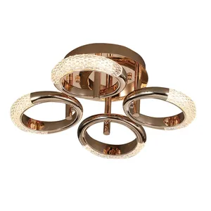 Manufacturer Modern Gold Ring Led Pendant Lights Living Room Bedroom Lighting Circle Chandelier