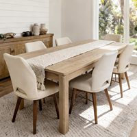 Table à manger rustique en chêne de 70 pouces avec plateau de 1,18 pouce d'épaisseur, capacité de 400 livres et pieds carrés robustes pour salle à manger.