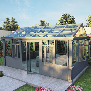 Veranda Moderna <span class=keywords><strong>in</strong></span> Lega di Alluminio con Doppio Vetro Temperato Low-E, Tetto a Falda Impermeabile, Autoportante <span class=keywords><strong>per</strong></span> Ville Residenziali e Hotel - Product Image 3