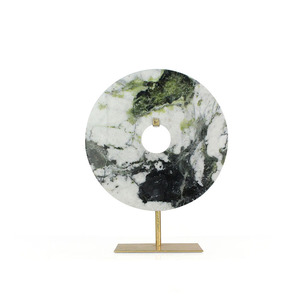 Escultura redonda de mármol de lujo <span class=keywords><strong>en</strong></span> metal para decoraciones de oficina - Product Image 2