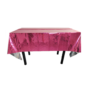 Factory Direct Birthday Decoration Disposable <strong>Table</strong> Covers Plastic Waterproof Aluminum Foil Party <strong>Table</strong> <strong>Cloths</strong> - Product Image 3