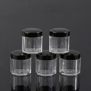 Nuevo Diseño Octagonal Transparente, Envase de Plástico PS de 10g para Crema de Uñas, Sombra de Ojos, Cuidado de la Piel y Maquillaje, con <span class=keywords><strong>Tapa</strong></span> de Rosca Negra Transparente - Product Image 6