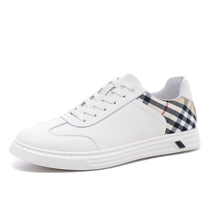 Chaussures de créateur de luxe pour hommes, en cuir véritable, tendance, color block, à lacets, baskets polyvalentes, chaussures de sport décontractées pour hommes - Product Image 1