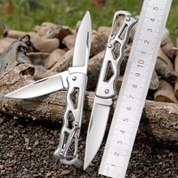 Draagbaar Heet Mes Roestvrij Staal Lichtgewicht Gratis Slot Multifunctionele Sleutelhanger Outdoor Camping Fruit Opvouwbare Zakmes