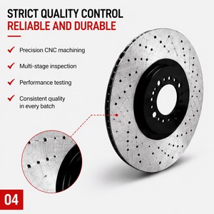 High Performance Drilled Slotted Brake Disc Rotor OEM Replacement <b>Auto</b> Brake Rotors for Passenger Cars SUVs and <b>Light</b> Trucks - Product Image 5