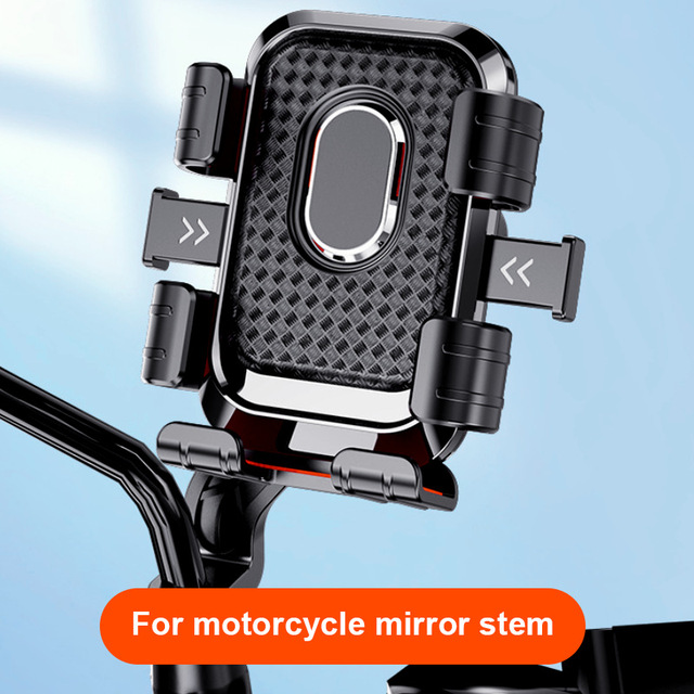 6 Claws Anti-shake Motorcycle Phone Holder Universal Bike Bicycle Handlebar Mirror Mount Cell Phone Stand Shockproof Navigation