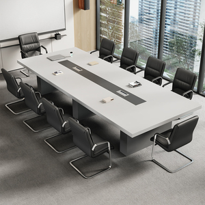 Meubles de bureau modernes de luxe sur mesure, table haute régulière, chaises et tables de conférence en bois, DB-11 Conferen - Product Image 1