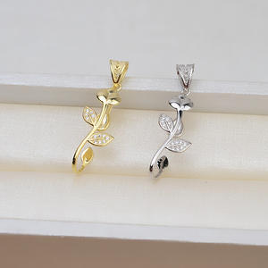 Collar con Colgante de Hoja Barroca de Plata S925 Hecho a Mano, con Perla Irregular y Base Hueca, Accesorio de Moda para Mujer, Nuevo - Product Image 2