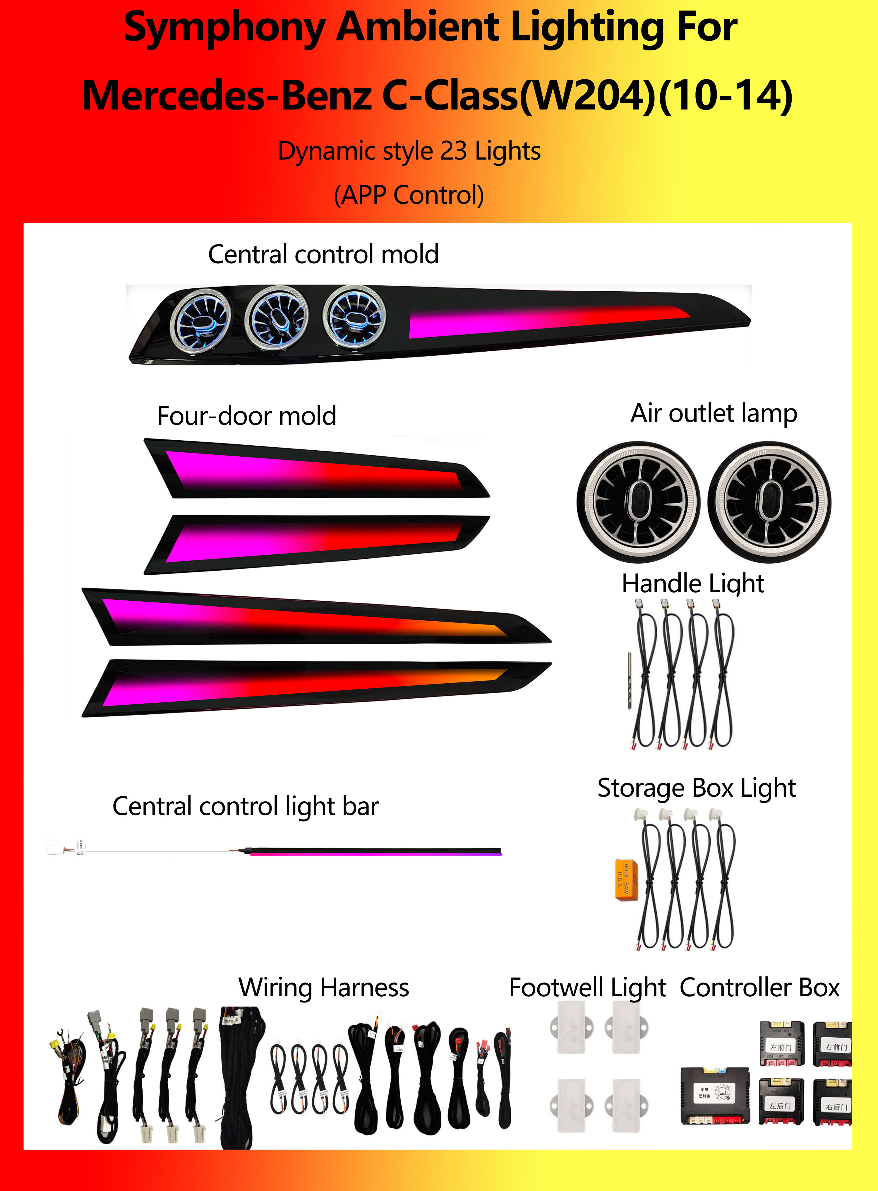 For Benz C-Class (W204)Dynamic Symphony 23 Lights