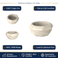 Bol de nourriture pour animaux de compagnie en céramique de luxe personnalisé, bol pour chien en céramique artistique moderne, bol d'alimentation élégant pour chats et chiens, animaux de petite et moyenne taille