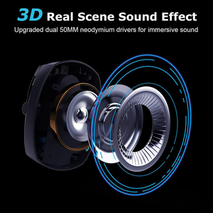 2.4G Over the Ear Gaming Headphone 25ms Low Latency <b>Wireless</b> Wired LED <b>Light</b> for Gamer BL100Pro Gaming - Product Image 2