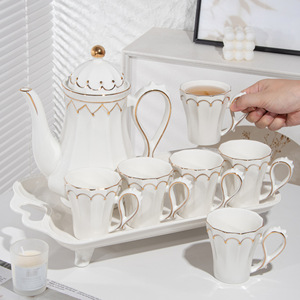 European-style Light Luxury Ceramic Water <b>Set</b>, <b>Tea</b> <b>Set</b>, High-temperature Resistant <b>Set</b> for Household - Product Image 4
