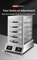 Cuiseur vapeur électrique professionnel en acier inoxydable pour pains, facile à nettoyer, puissance réglable, avec garantie d'un an