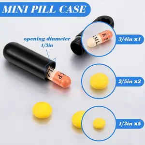 Small Pocket Pill Box Keychain Stainless Steel Portable Waterproof Travel Pill Container Cute Keychain Pill Case Holder