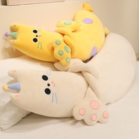 Peluche chat longue et mignonne en gros d'usine, coussin corporel en peluche douce pour décoration de lit, cadeau d'anniversaire ou de Noël pour enfants
