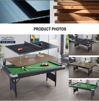 Table de billard pliable S.Q.F Portable 1,93 m en MDF avec jeu de queues pour salle de jeux intérieure professionnelle