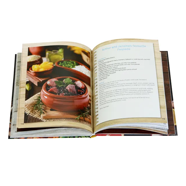 Individuelles Buch Katalog Heft Broschüre Druck Broschüren Katalog Foto Kochen Papier Restaurant Menü Buch Drucken Menü Buch Drucken