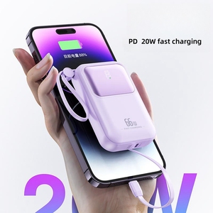 Mini siêu nhanh sạc pd20w + USB 22.5W ngân hàng điện 10000 mAh với được xây dựng trong cáp xách tay powerbanks 10000 mAh - Product Image 3