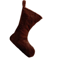 2025 nouveau Style en gros sac cadeau de noël vache décoratif fausse fourrure bas de noël pour la broderie