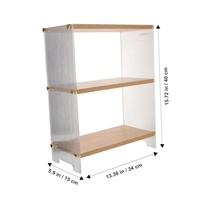 Multi-functionele aanrechtblad organizer, stijlvol acryl en opbergrek voor keuken, badkamer en make-up, houdt bekers netjes op hun plaats