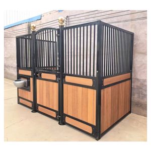 인기 상품 분말 코팅 아연 도금 패널로 안정적인 야외 조립식 말 내구성 승마 야외 말 마대 - Product Image 6