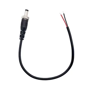 12V male threaded power cable DC5.5x2.1mm extension cable